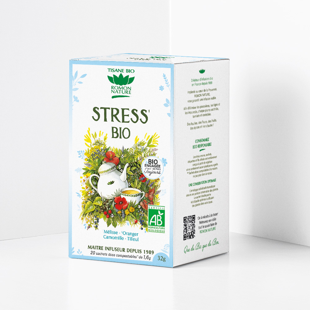 Boîte de tisane bio anti-stress - 20 sachets