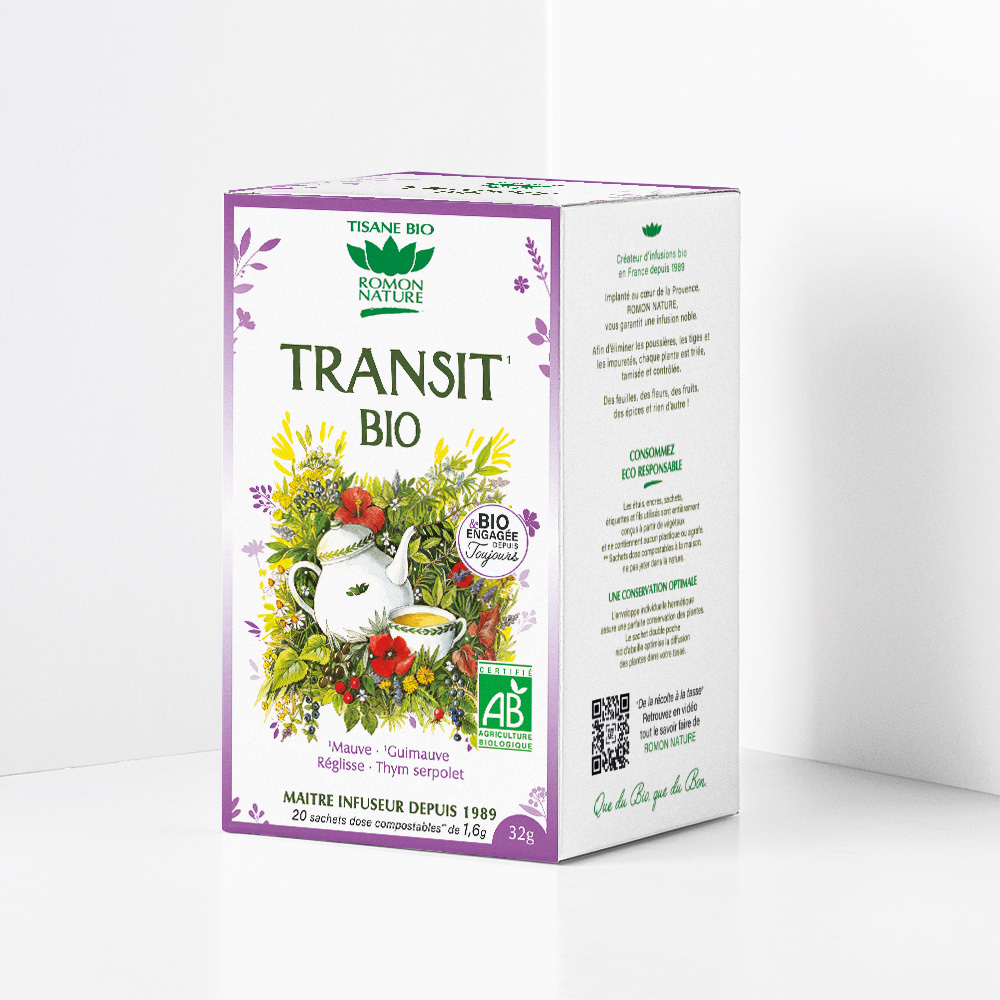 Boîte de tisane bio pour le transit - 20 sachets