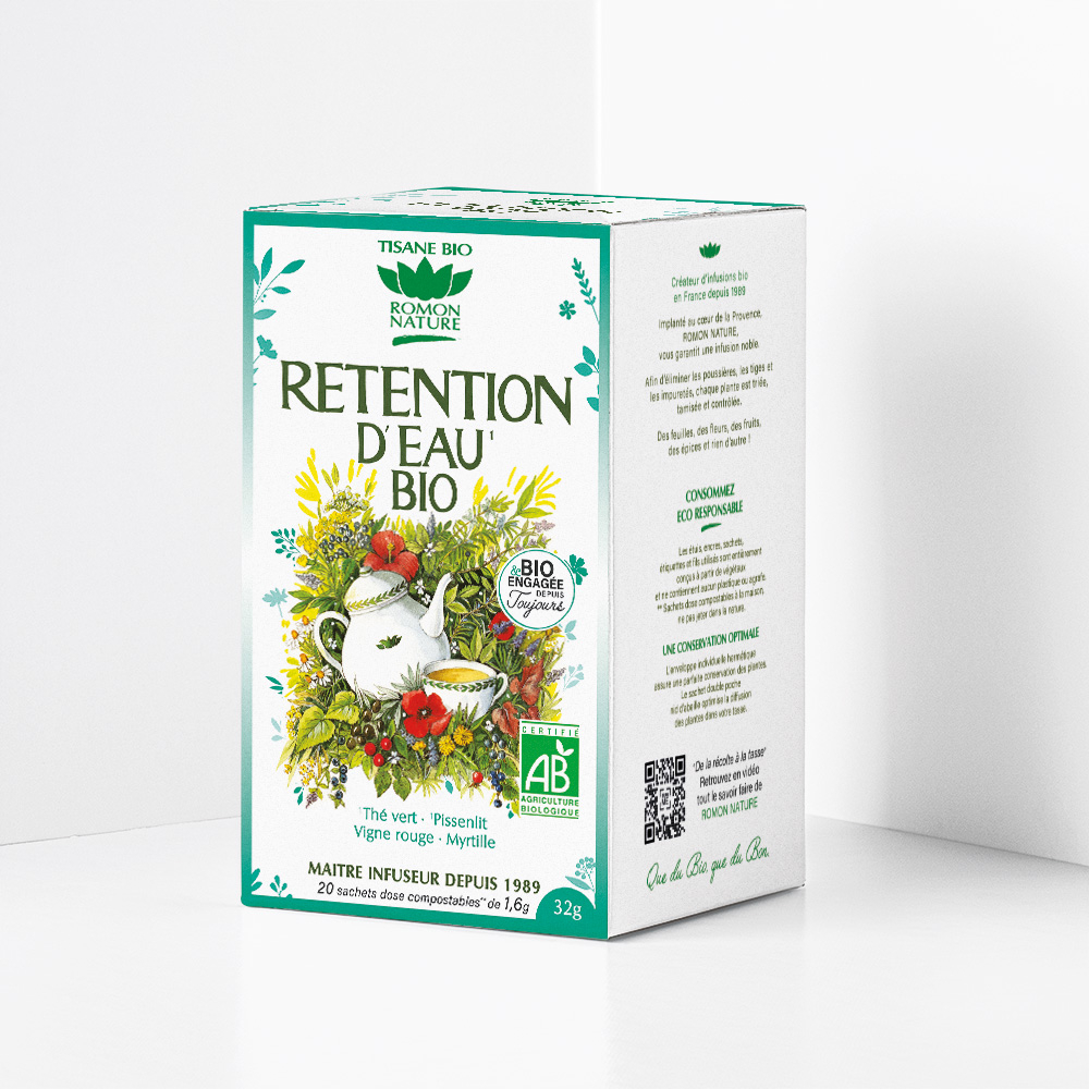 Boîte de tisane bio contre la rétention d'eau - 20 sachets