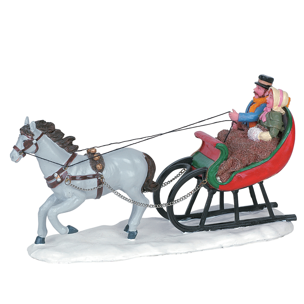 Figurine de Noël : Le tour de traineau