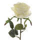 Tige Rose Simone artificielle, blanche H. 45 cm