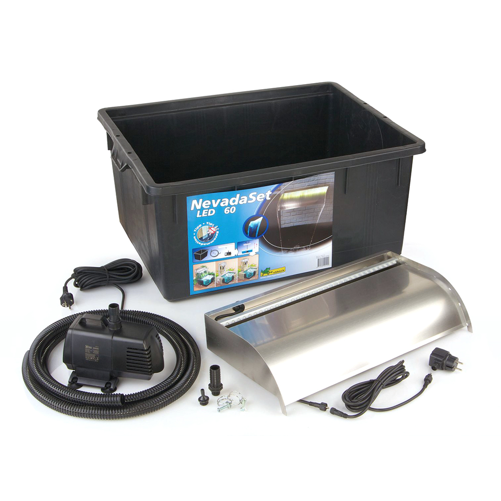 Kit lame d'eau inox Niagara 60 cm avec leds