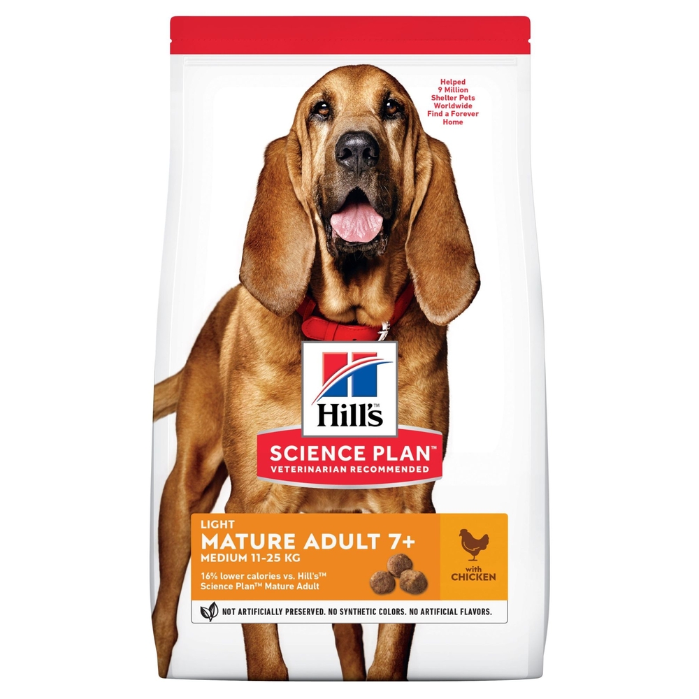 Croquettes chien sénior Adult Light poulet : 12 kg
