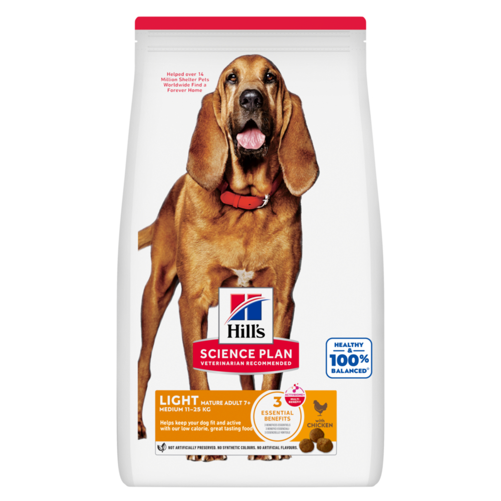 Croquettes chien sénior Adult Light poulet : 12 kg