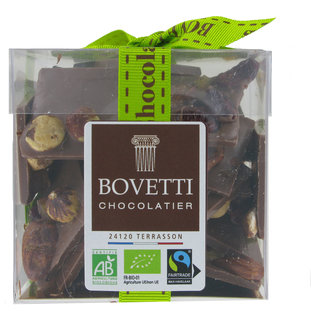 Mendiants au chocolat : noir 200g