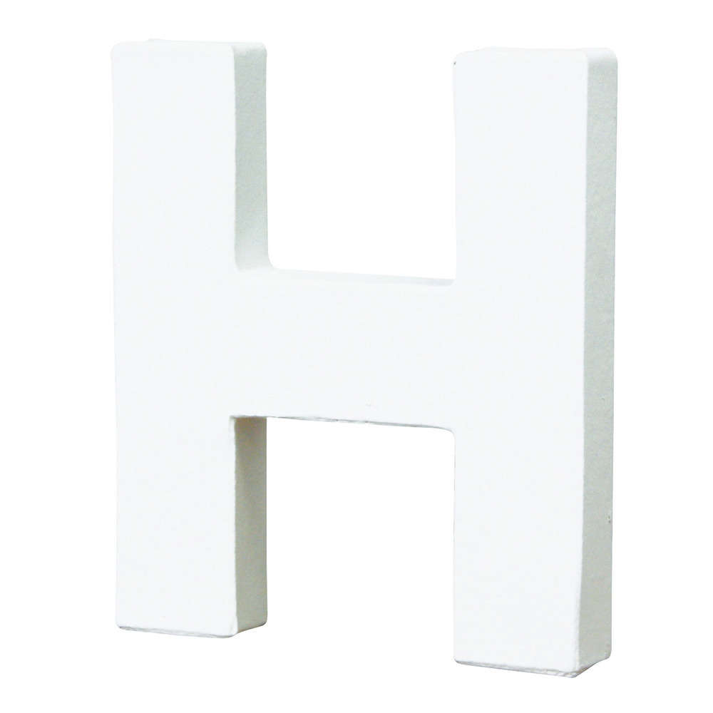 Lettre H, en papier mâché L. 12 cm