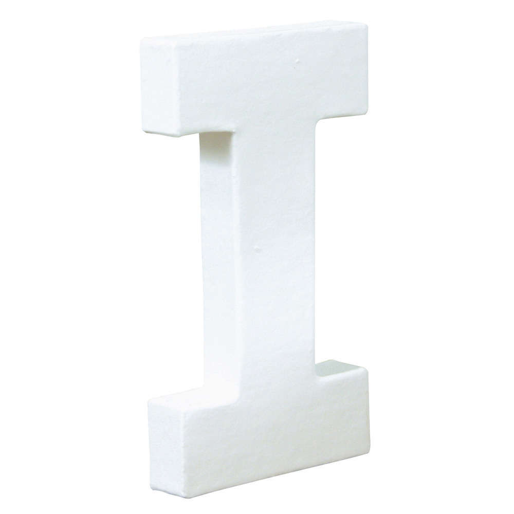Lettre I, en papier mâché L. 12 cm