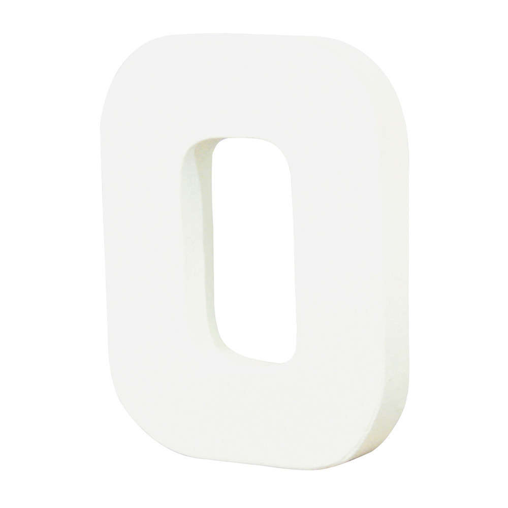 Lettre O, en papier mâché L. 12 cm