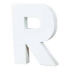 Lettre R, en papier mâché L. 12 cm