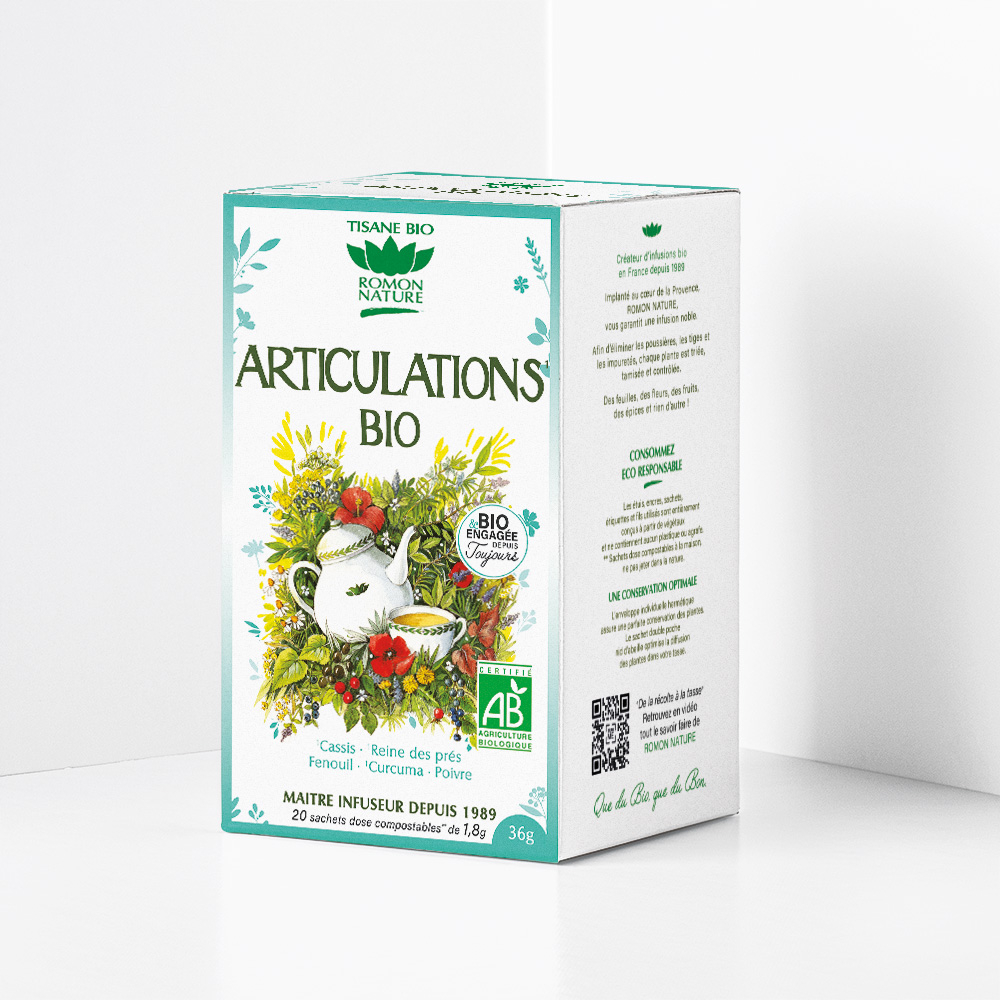 Boîte de tisane bio, pour articulations - 20 sachets