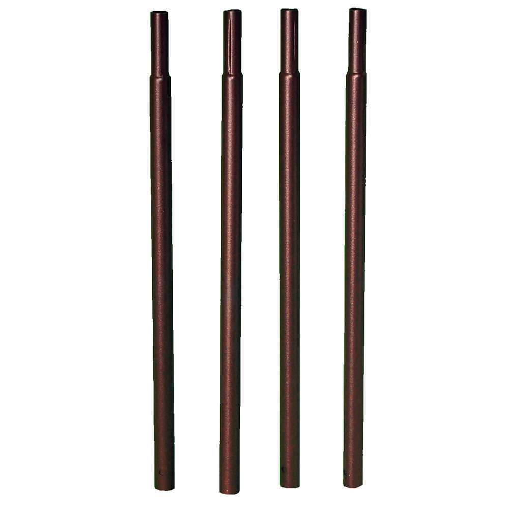 Tubes ronds en acier à enfoncer x4, coloris fer vieilli H. 40 cm