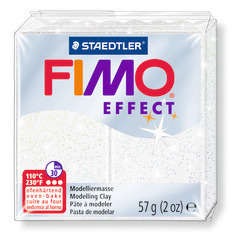 Pâte Fimo Effect, 57g - Pailleté, blanc