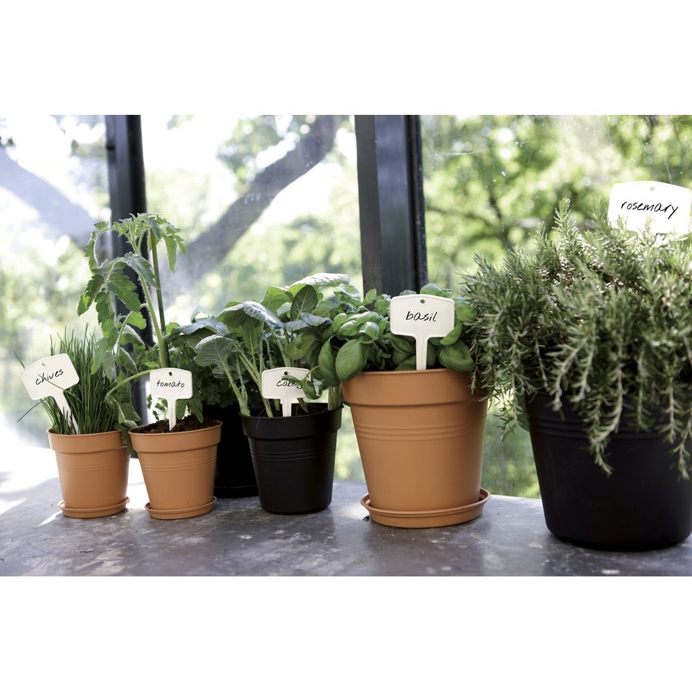 Pot De Fleurs En Plastique 21 Cm - Résistant Aux Intempéries, Trous De Drainage, Idéal Orchidées