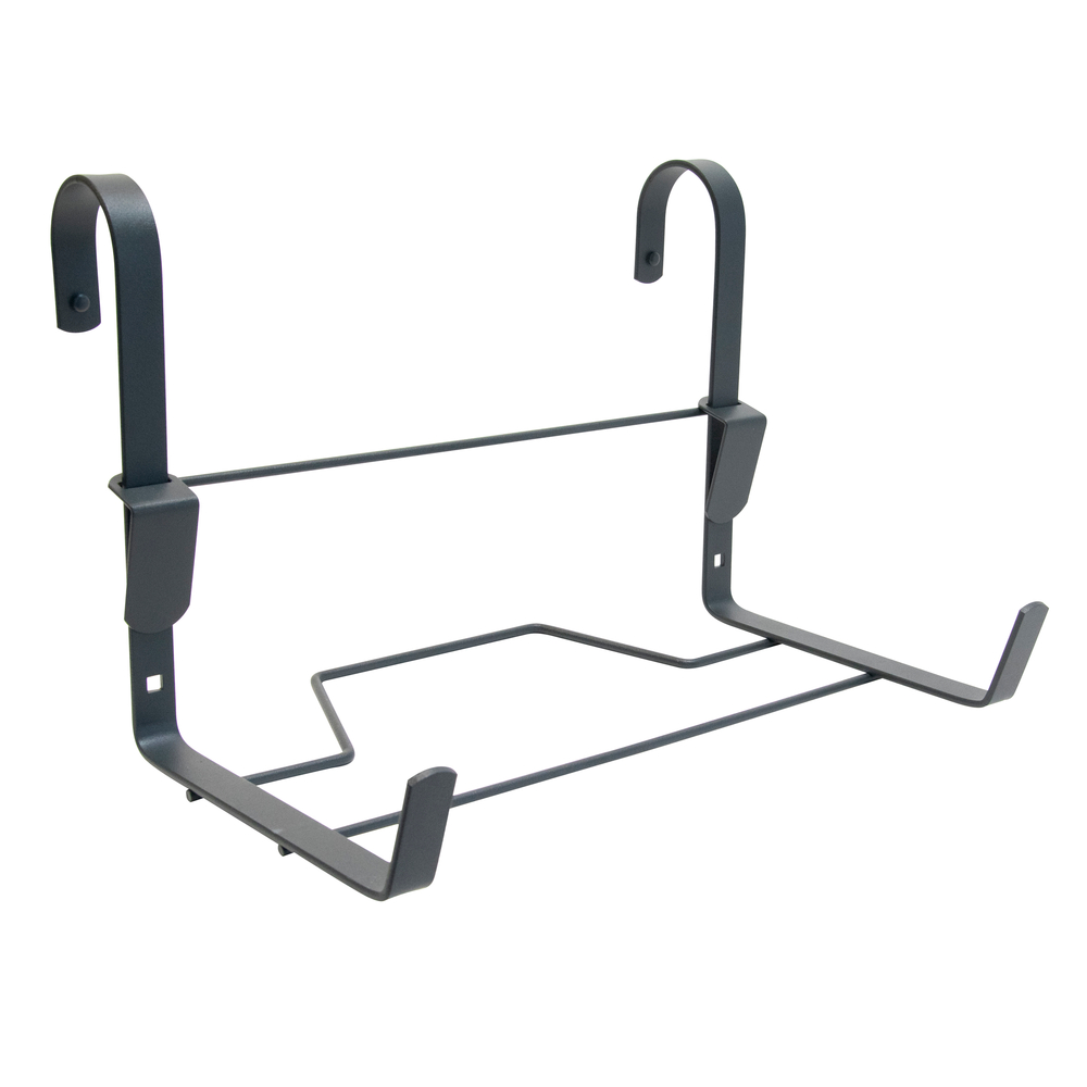 Support de jardinière universel, en métal gris L. 35 x 19 x H. 25 cm
