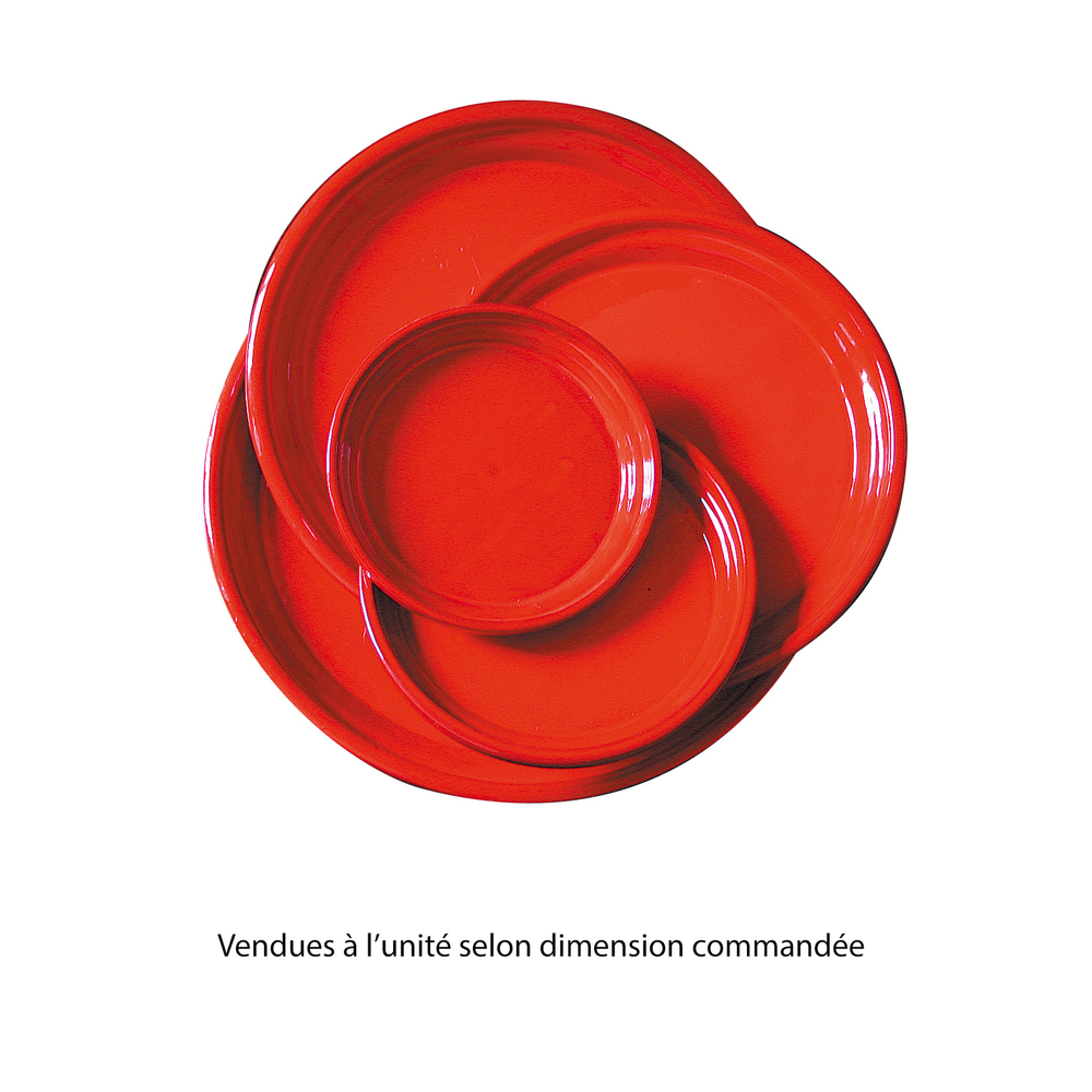 Soucoupe terre cuite émaillée : D.23 cm