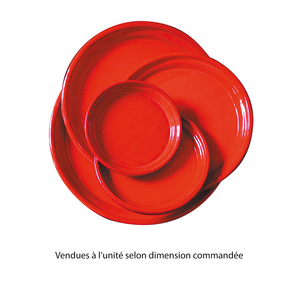 Soucoupe terre cuite émaillée :D.26 cm