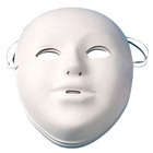 Set 5 masques en plastique blanc 15x18 cm