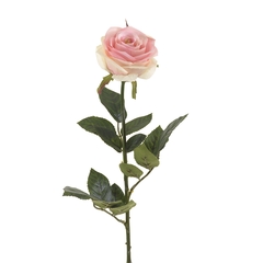 Tige rose simone, rose clair H. 73 cm