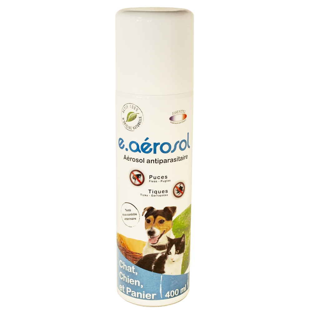 Aerosol antiparasitaire chien chat essentiel 400ml