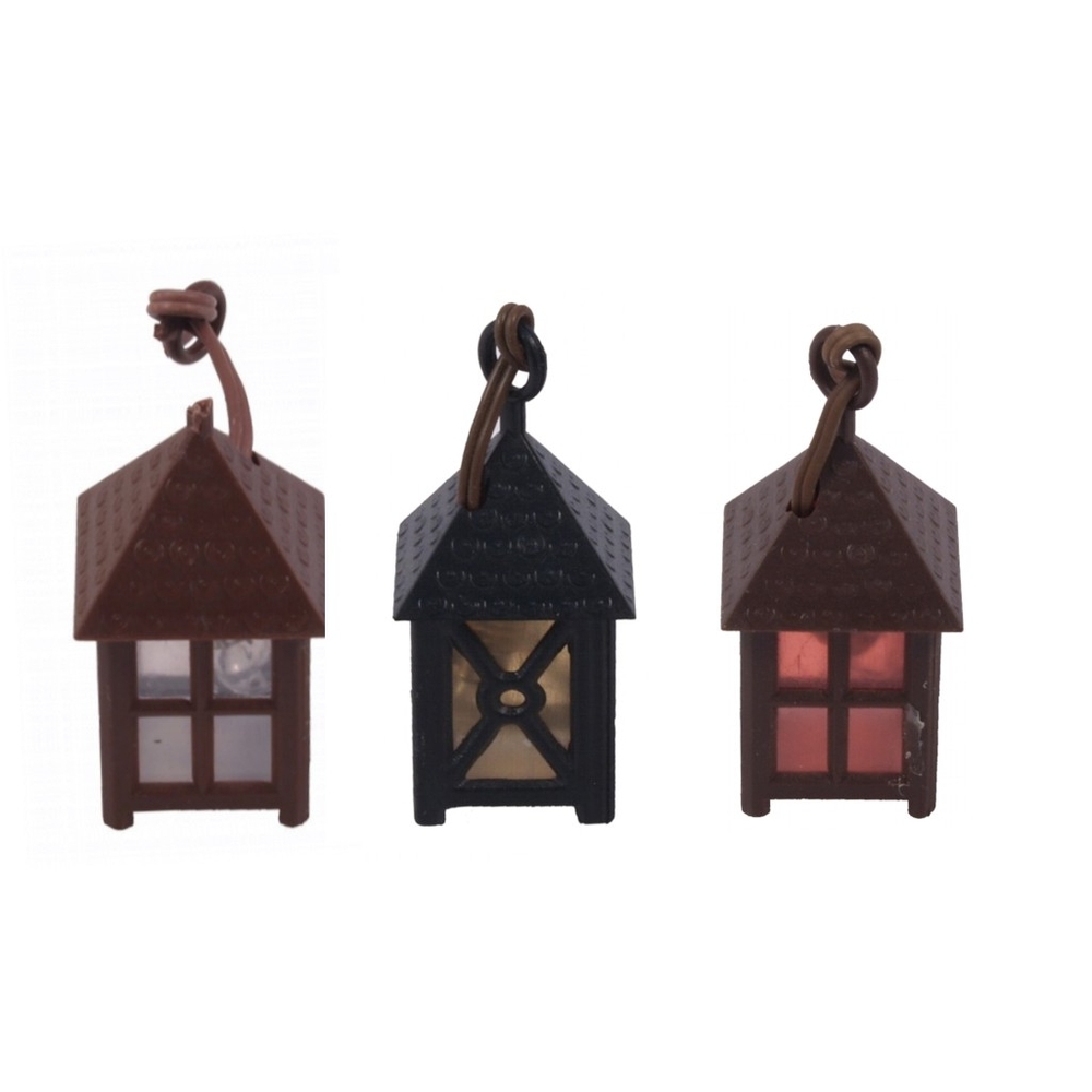 Décoration : Lampion moyen blanc-rouge 3.5V