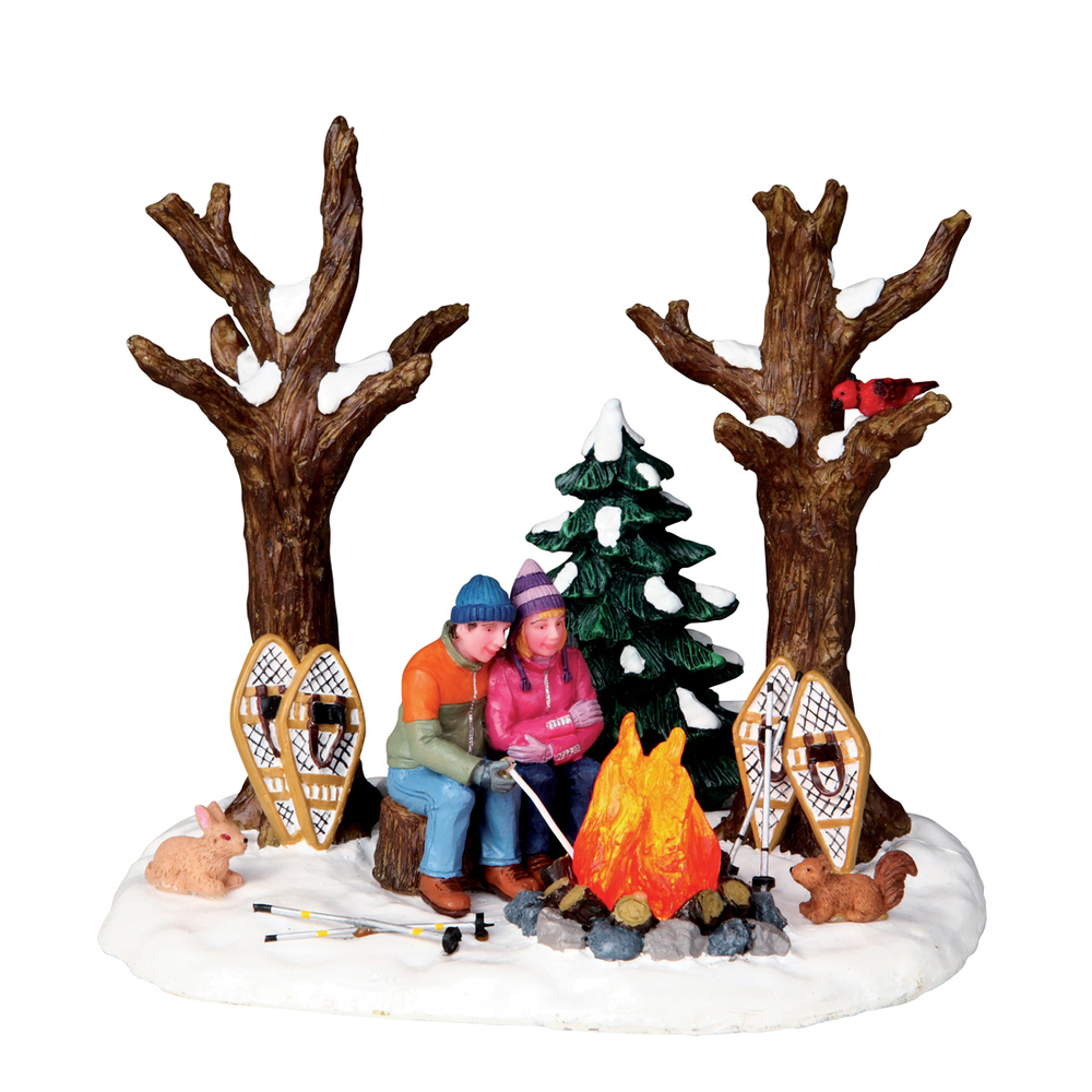 Figurine Feu de camp lumineux "Staying warm"