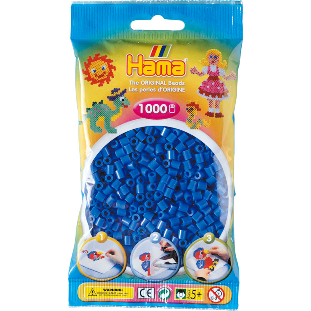 Sachet 1000 perles Midi: bleu
