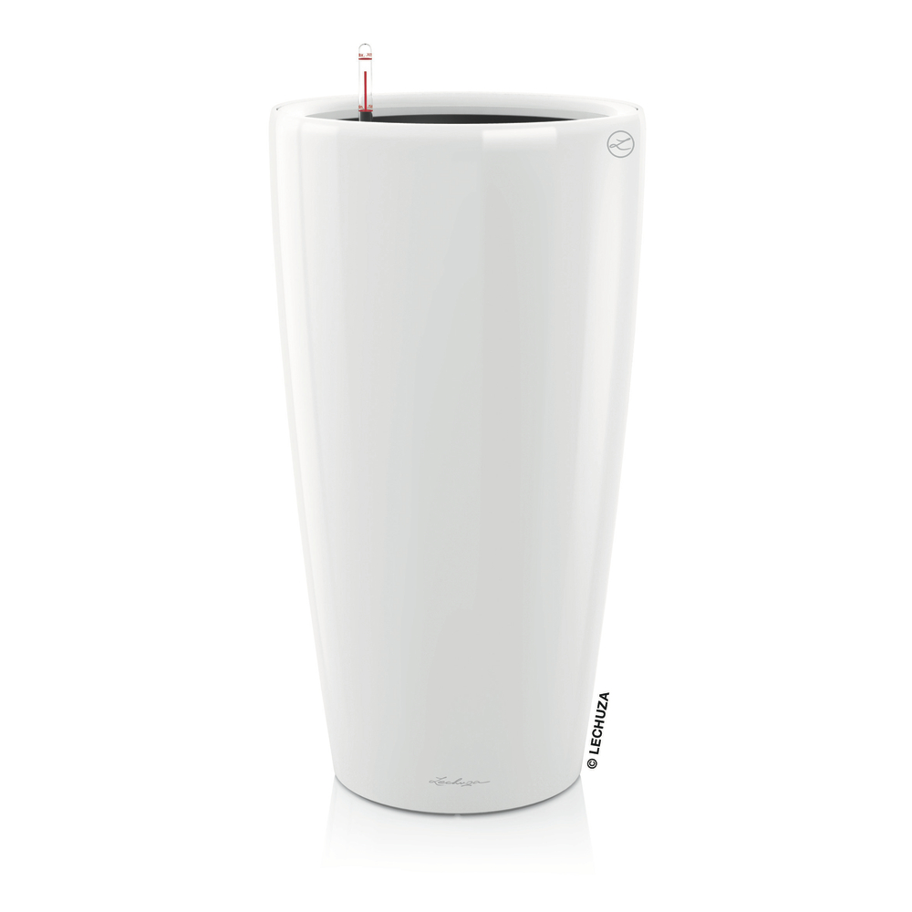 Pot Rondo en polypropylène, blanc Ø 40 x H. 75 cm