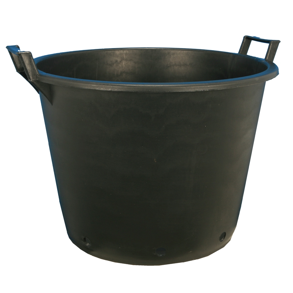 Conteneur à poignées Ledi en polypropylène 100% recyclable noir Ø50cm