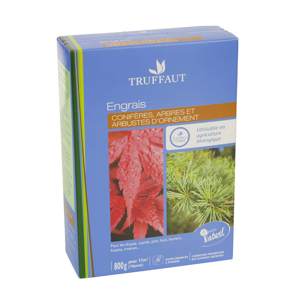 Engrais conifères et arbustes d'ornement : boîte 800g