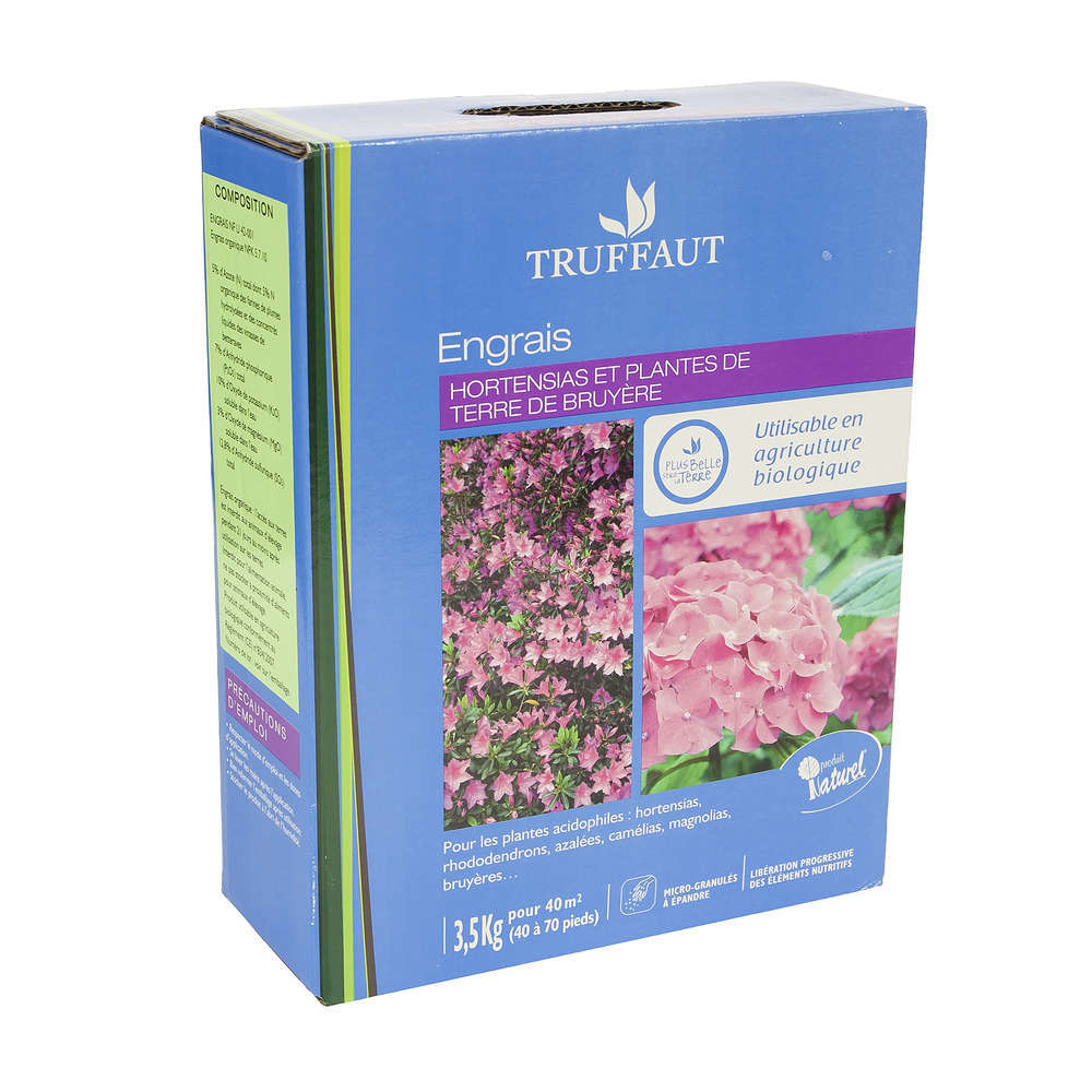 Engrais Hortensias et plantes de Terre de Bruyère : 3,5kg