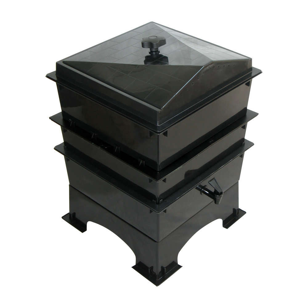 Lombricomposteur : carré, 2 tiroirs