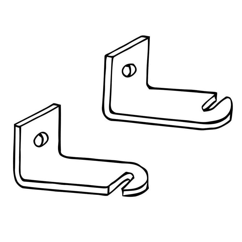 Fixations murales pour treillage x4, en acier L. 3 cm