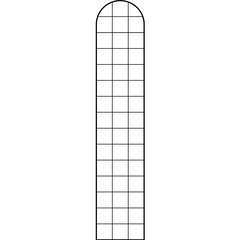Treillage Ogive maille carrée (10cm), en acier - l.30 x H.170 cm
