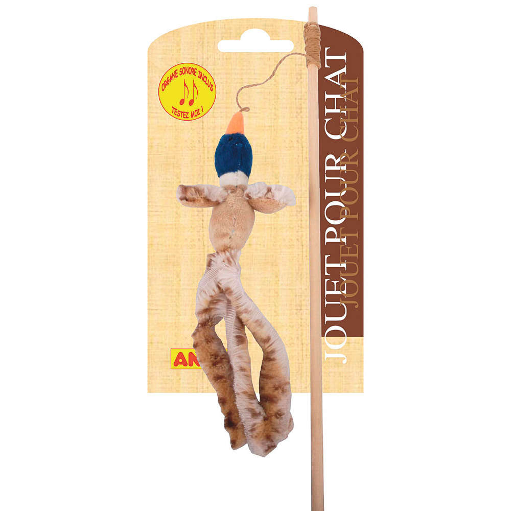 Jouet canne à pêche migrateurs pour chat