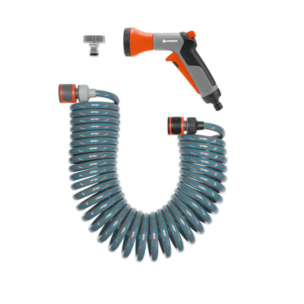 Flexible d'arrosage 10 m +accessoires de connexion, pistolet-arrosoir