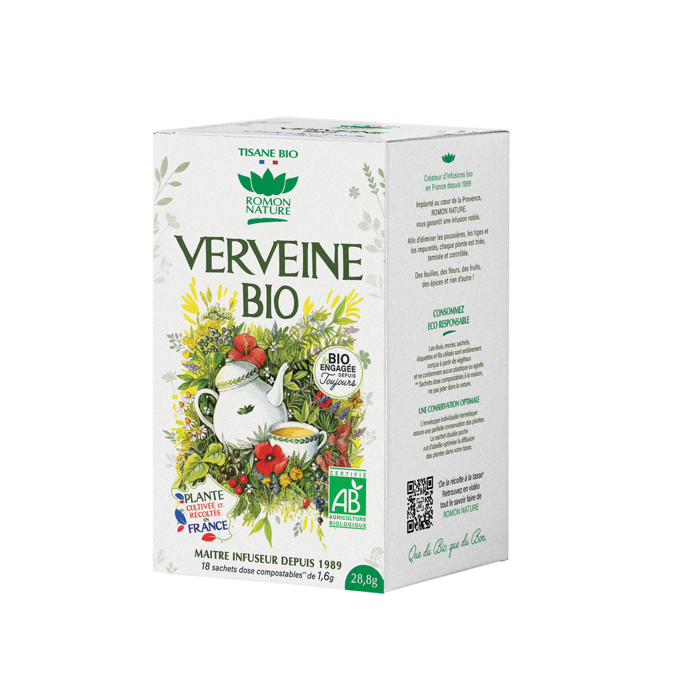 Boîte de tisane bio à la verveine odorante - 20 sachets