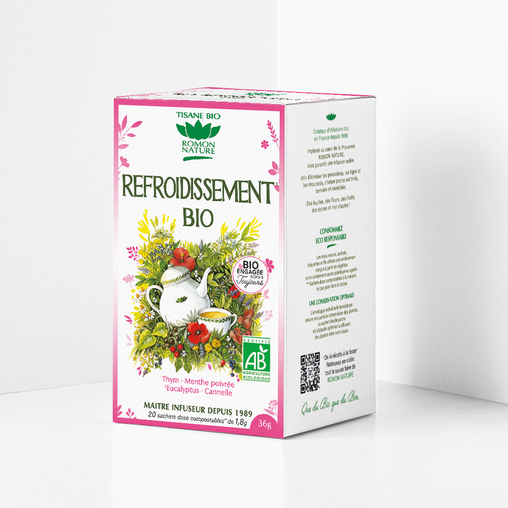 Boîte de tisane bio, contre le refroidissement hivernal - 20 sachets