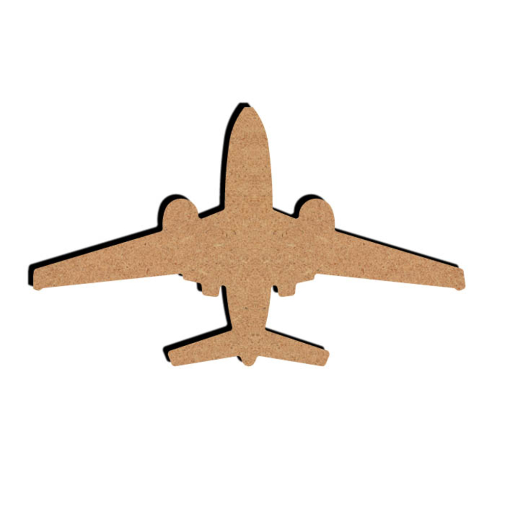 Forme en médium - Avion 18x11cm