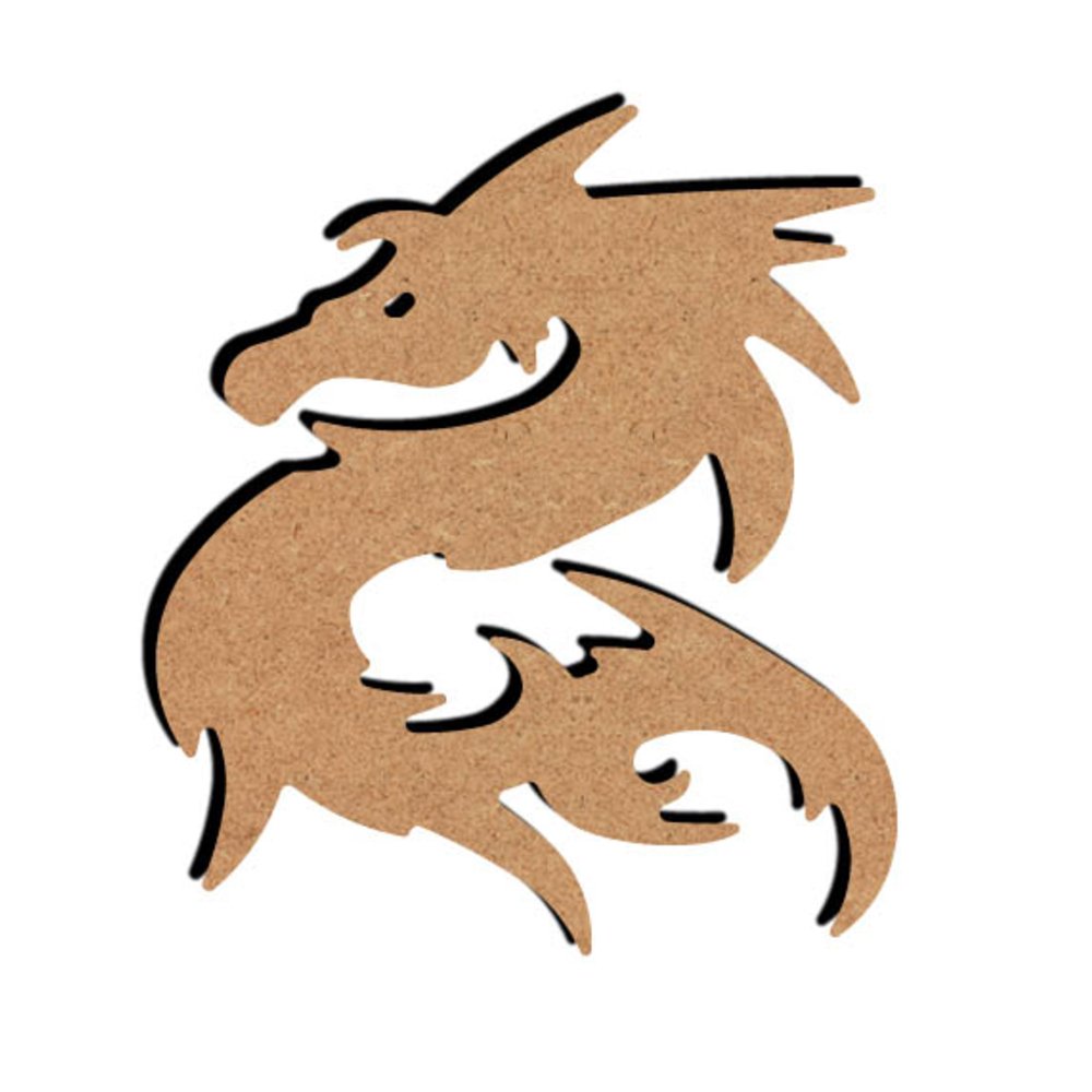 Forme en médium - Dragon 14x12cm