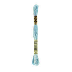 Echevette de coton mouliné spécial, 8m - Bleu layette ombré - 67