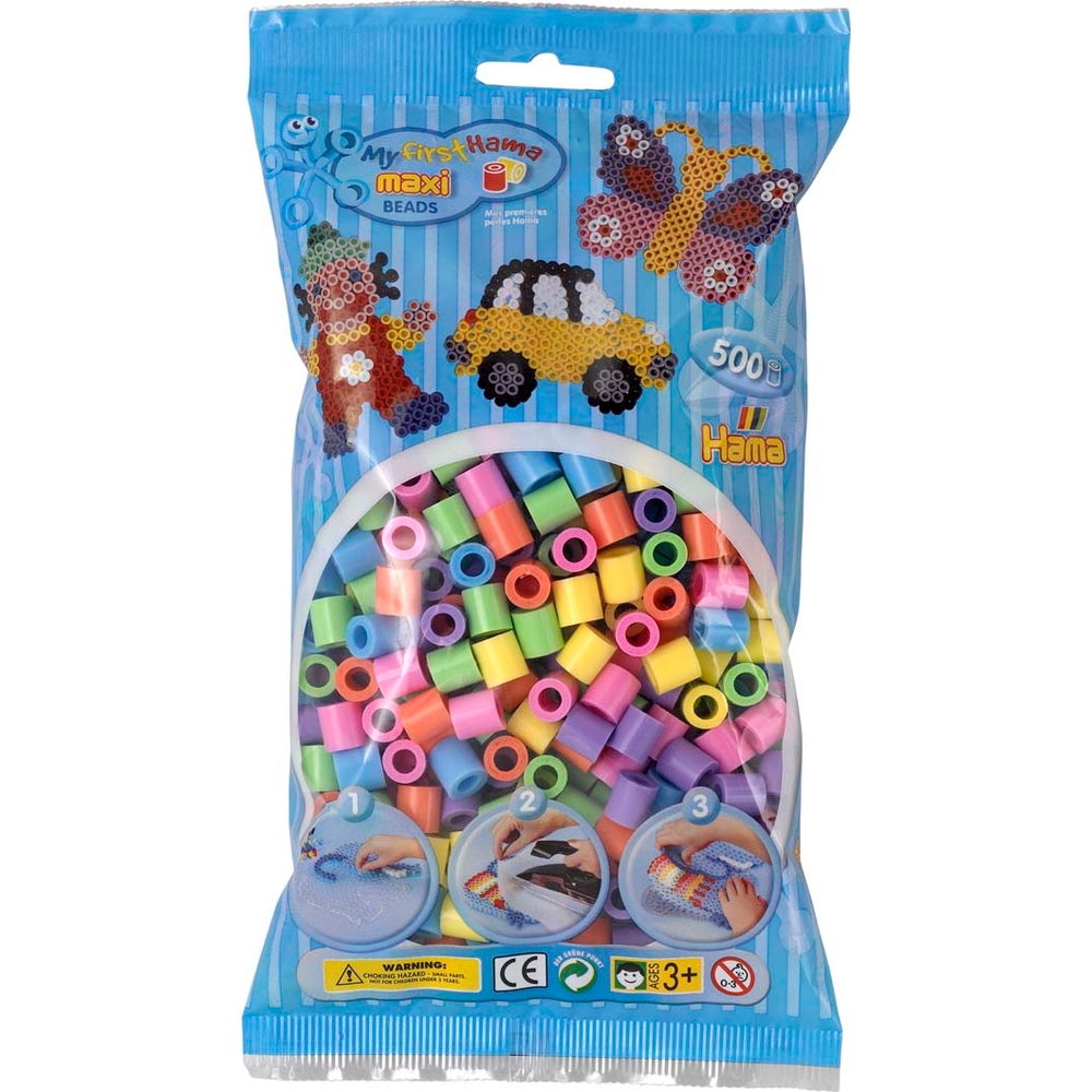 Sachet 500 perles Maxi: Pastel