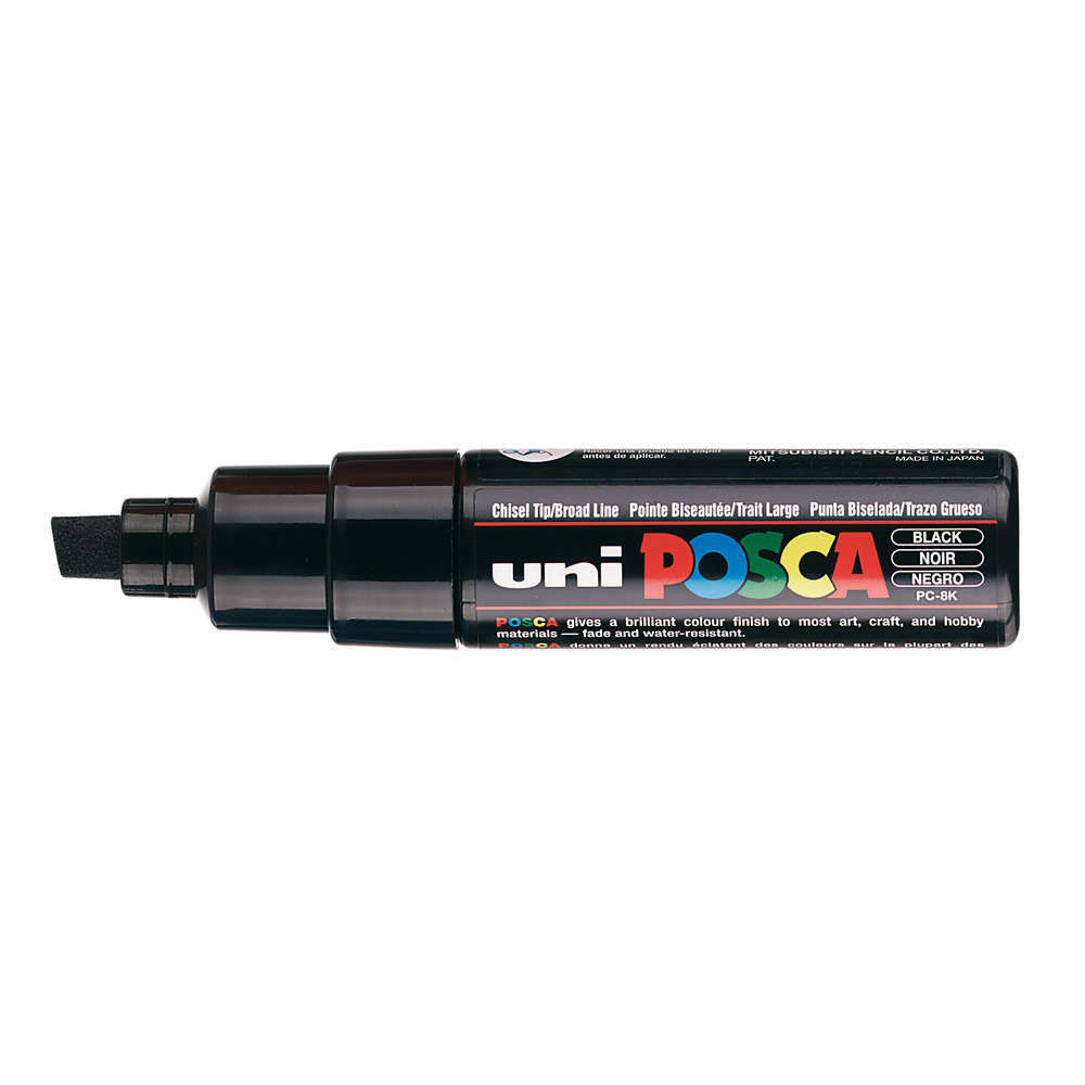 Marqueur peinture pointe large biseautée Noir