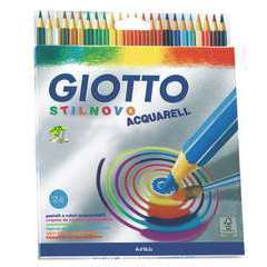 Crayons de couleurs Giotto Stilnovo Acquarell x24 + étui avec accroche