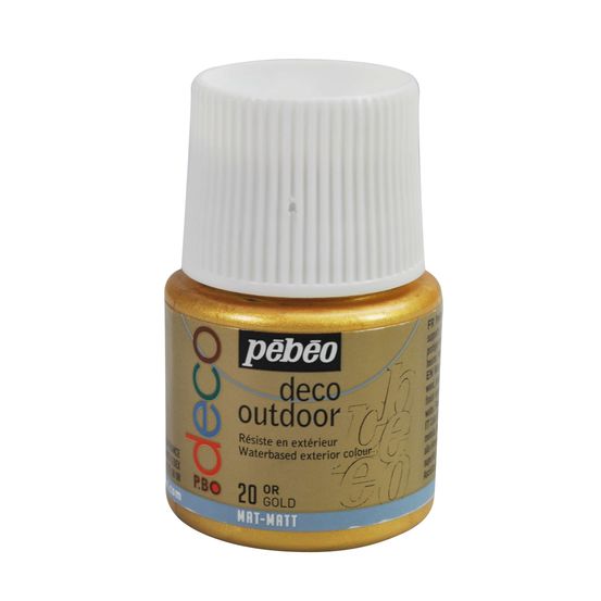 Peinture acrylique extérieure P.Bo deco, 45 ml - Or