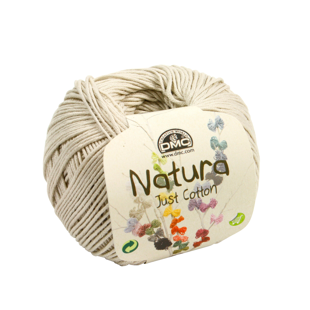 Pelote Natura en fil de coton sable pour aiguilles et crochet - 50 g