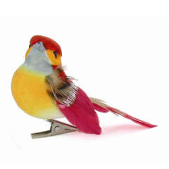 3pcs petits oiseaux pour l'artisanat ornement d'oiseau artificiel  décorations d'oiseaux tropicaux faux oiseaux colorés décoration de jardin à  la maison (couleur aléatoire 