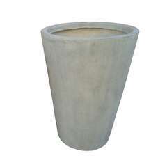 Pot haut Tankian, gris ciment Ø 40,5 x H. 61 cm