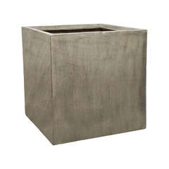 Cube Jin, gris ciment L. 50 x l. 50 x H. 50 cm