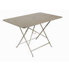 Table pliante extérieure BISTRO en acier taupe - 117x77x74 cm