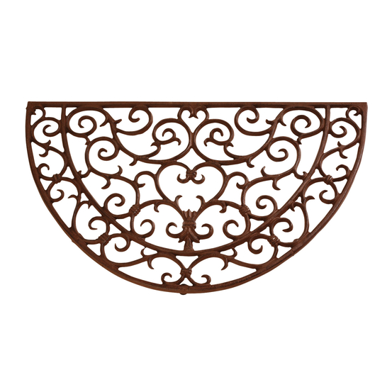 Paillasson Demi-rond, en fonte L. 68 x l. 40 cm